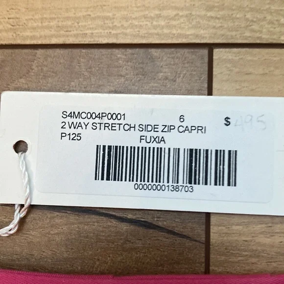 NWT Leggiadro pink side zip Capri pants. Size 6 - Picture 3 of 8